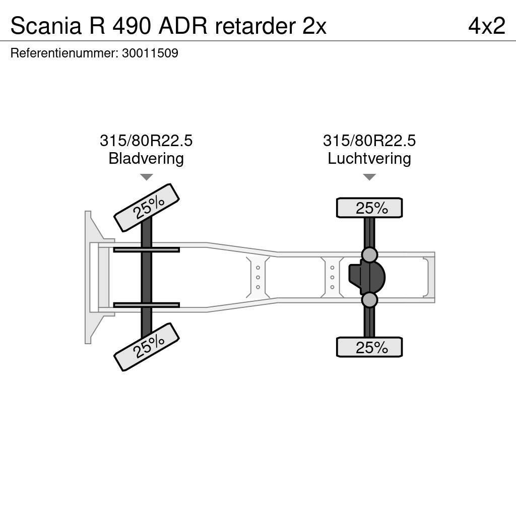 Scania R 490 ADR retarder 2x Prime Movers