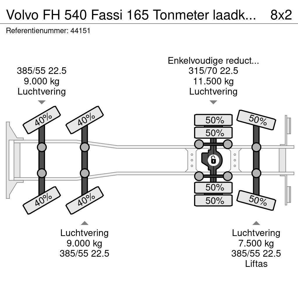 Volvo FH 540 Fassi 165 Tonmeter laadkraan + Fly-Jib Just All terrain cranes