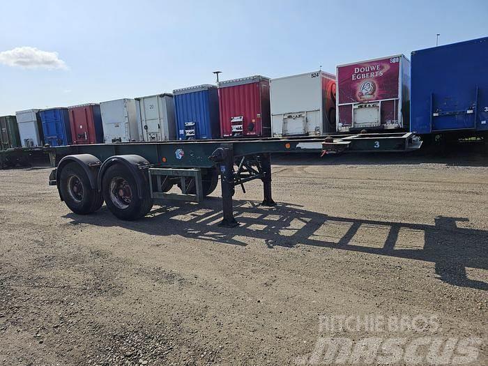  Flandria 2 AXLE 20 FT CHASSIS STEEL SUSPENSION ROR Container semi-trailers