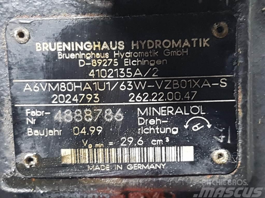Ahlmann AL75-Brueninghaus A6VM80HA1U1/63W-Drive motor Hydraulics