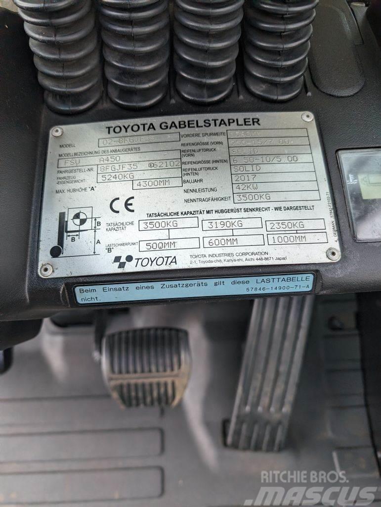 Toyota 8FGJF35 // Triplex // containerfähig LPG trucks