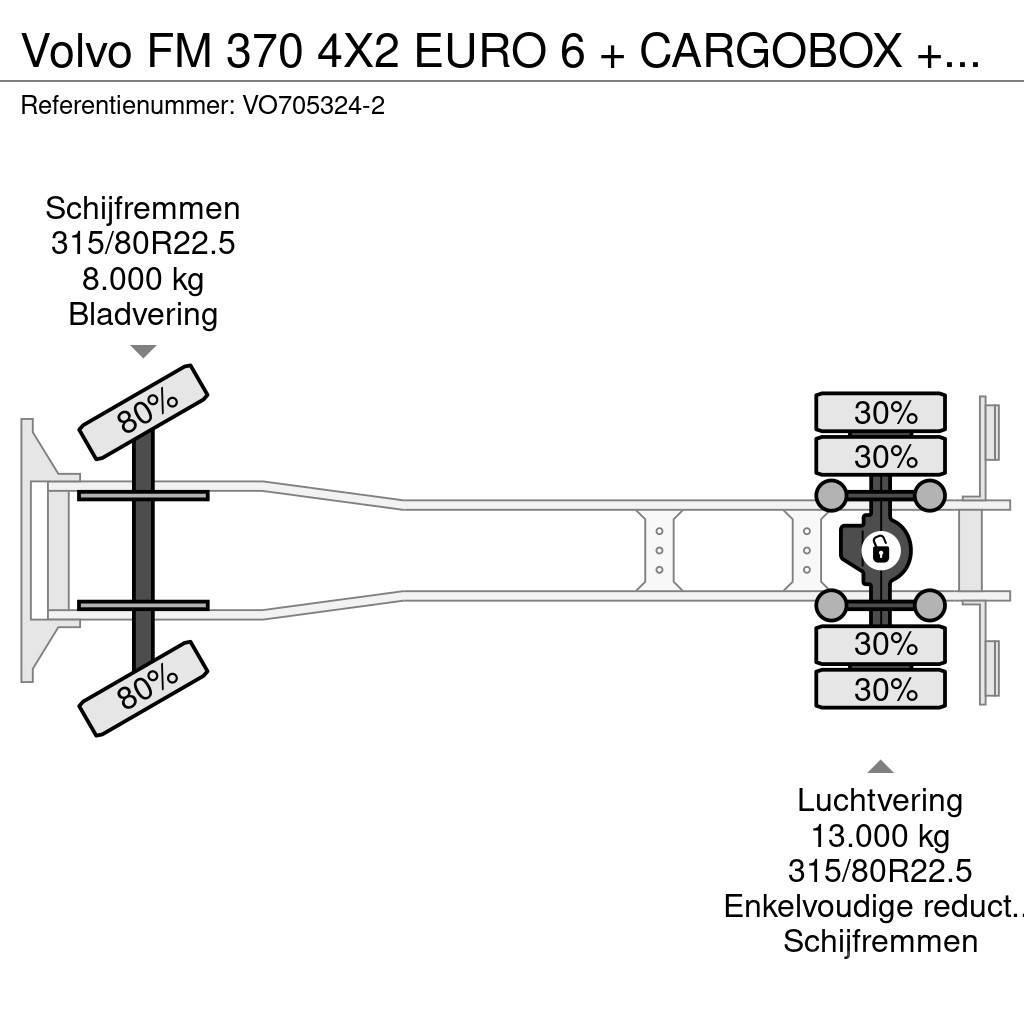 Volvo FM 370 4X2 EURO 6 + CARGOBOX + CARGOLIFT ZEPRO Box trucks