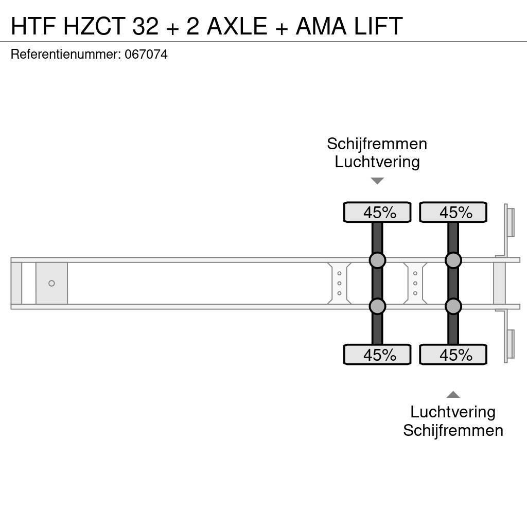 HTF HZCT 32 + 2 AXLE + AMA LIFT Box semi-trailers