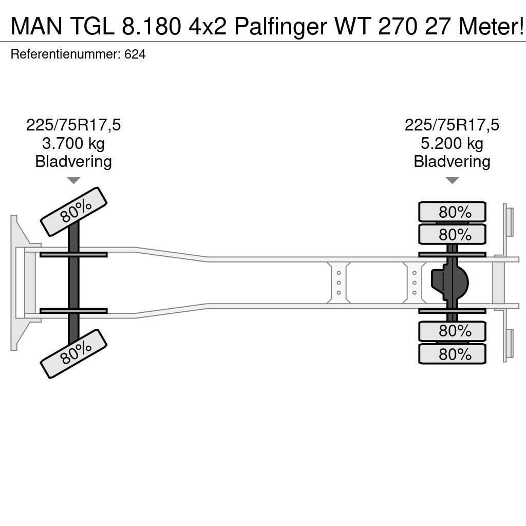 MAN TGL 8.180 4x2 Palfinger WT 270 27 Meter! Truck mounted platforms