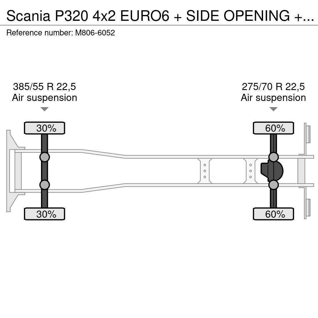 Scania P320 4x2 EURO6 + SIDE OPENING + LIFT Box trucks