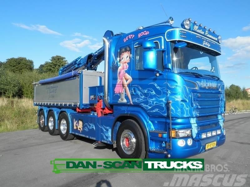 Scania R560 8x4*4 Hiab 266 kran pendel Tipper trucks