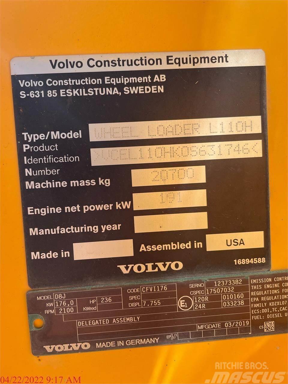 Volvo L110H Wheel loaders