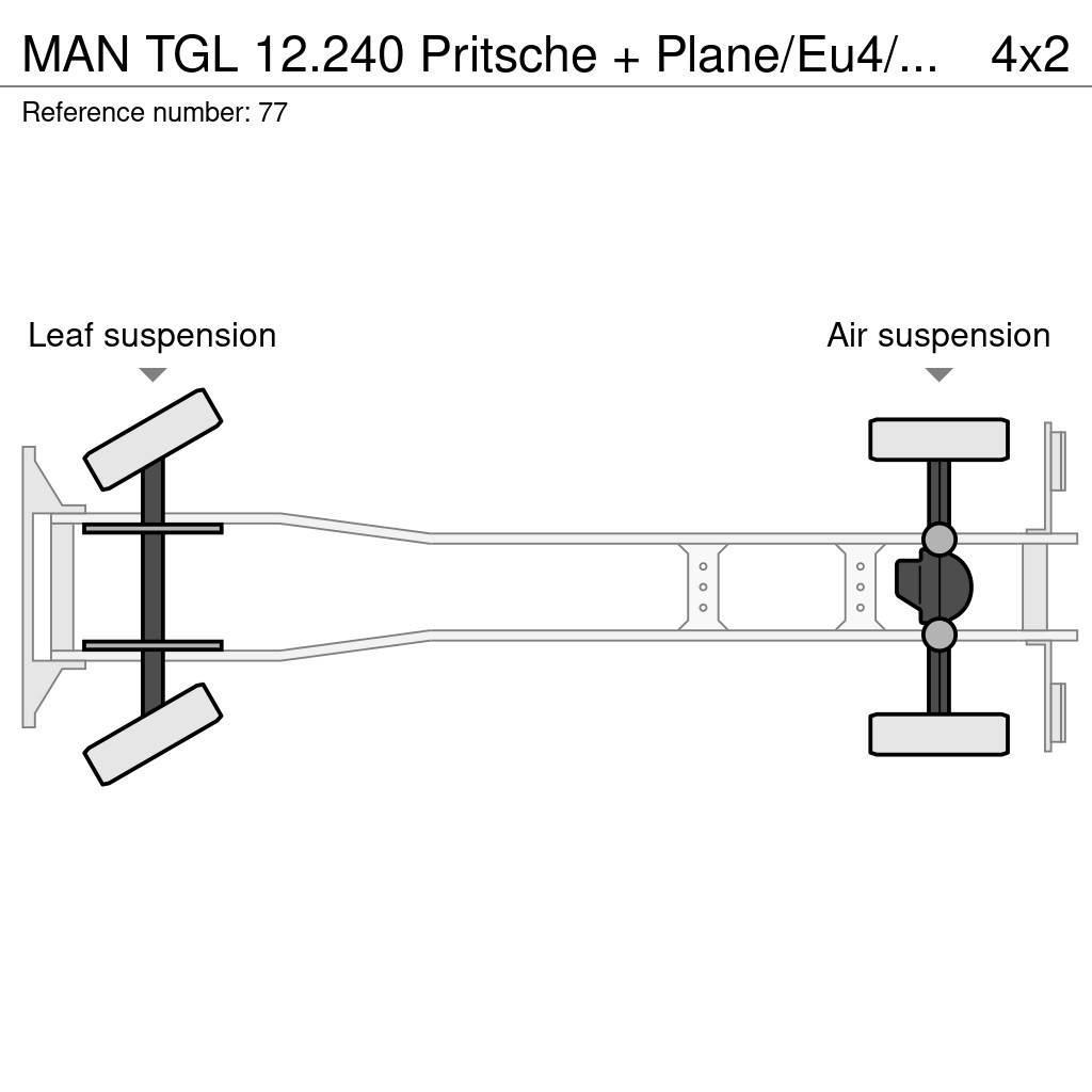 MAN TGL 12.240 Pritsche + Plane/Eu4/LBW Curtain sider trucks
