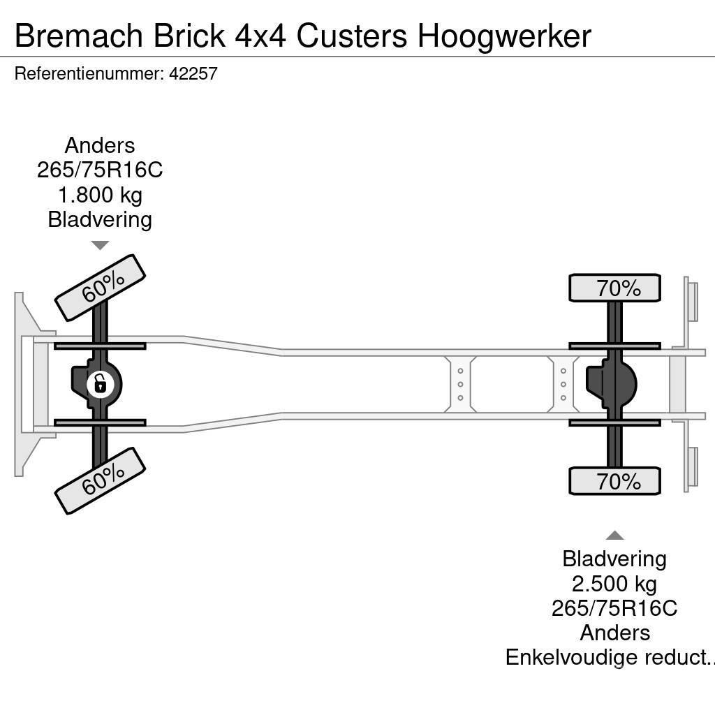  Bremach Brick 4x4 Custers Hoogwerker Truck mounted platforms