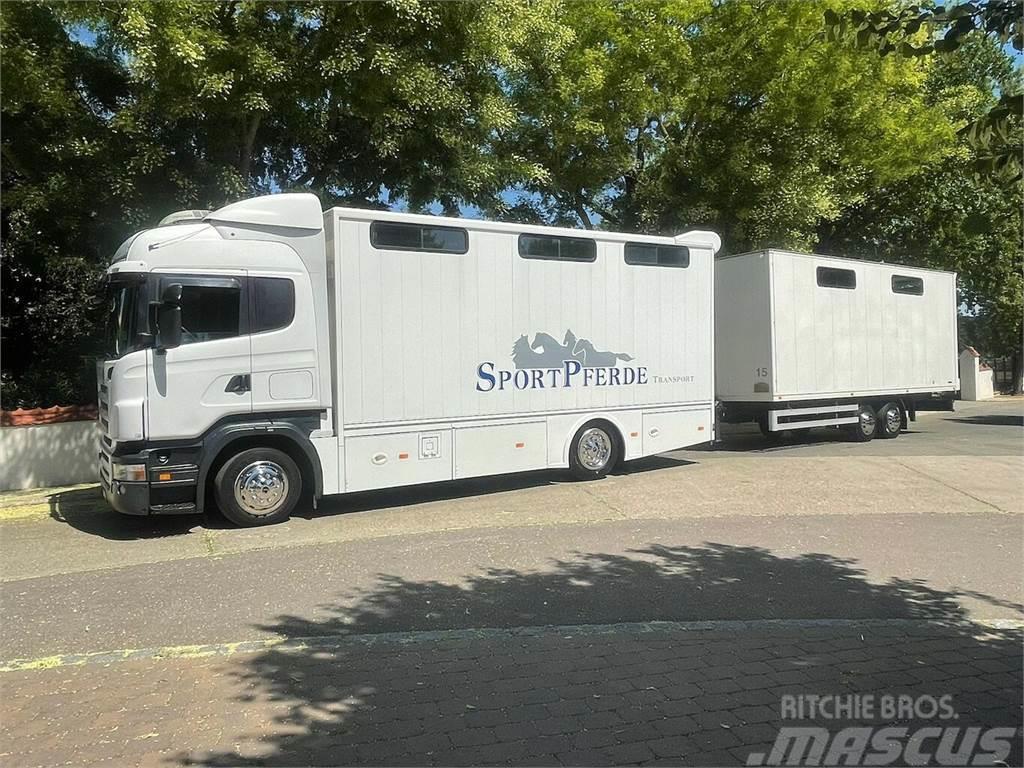 SCANIA R310 mit Spier Hänger 15 Pferde Livestock trucks