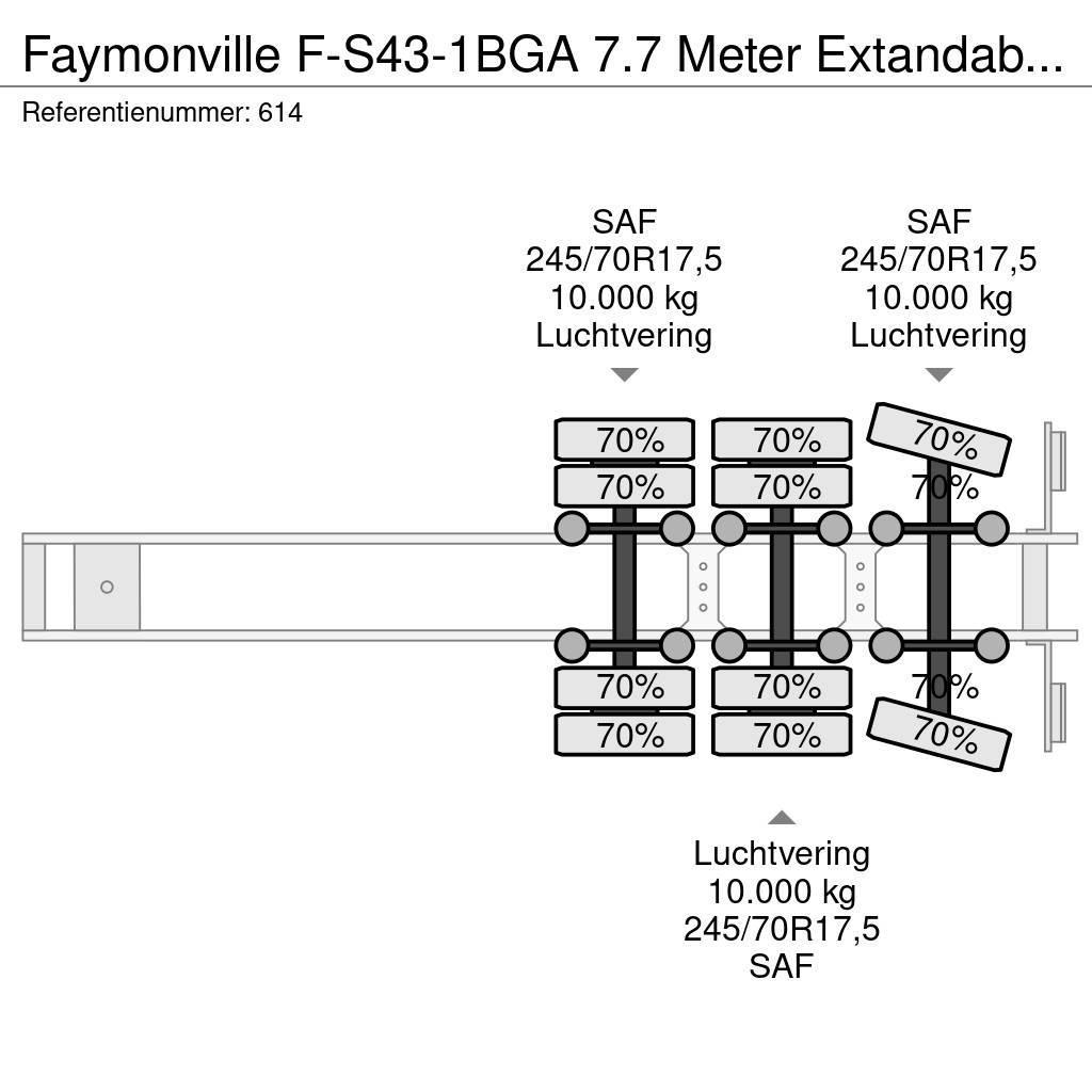 Faymonville F-S43-1BGA 7.7 Meter Extandable MEGA Topcondition! Box semi-trailers