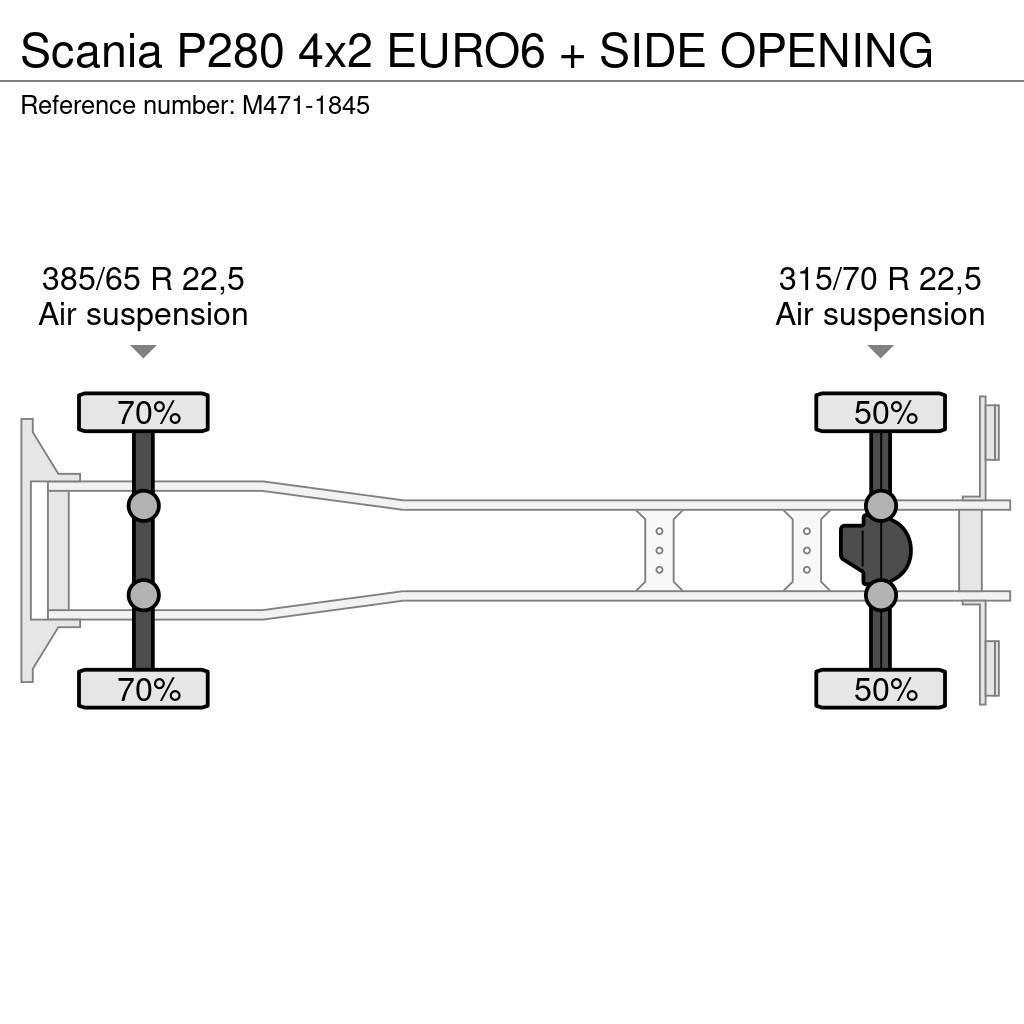 Scania P280 4x2 EURO6 + SIDE OPENING Box trucks