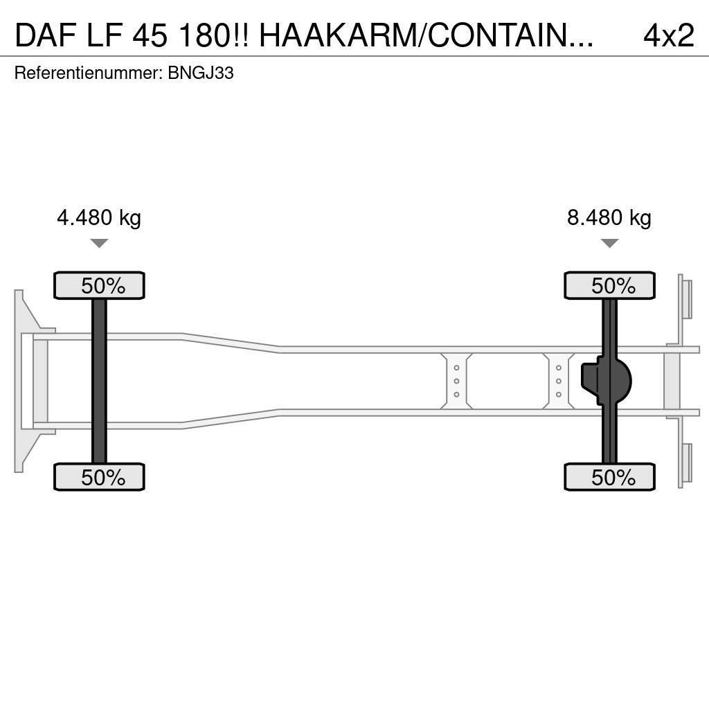 DAF LF 45 180!! HAAKARM/CONTAINER!!MOBILE WORKSHOP!! Hook lift trucks