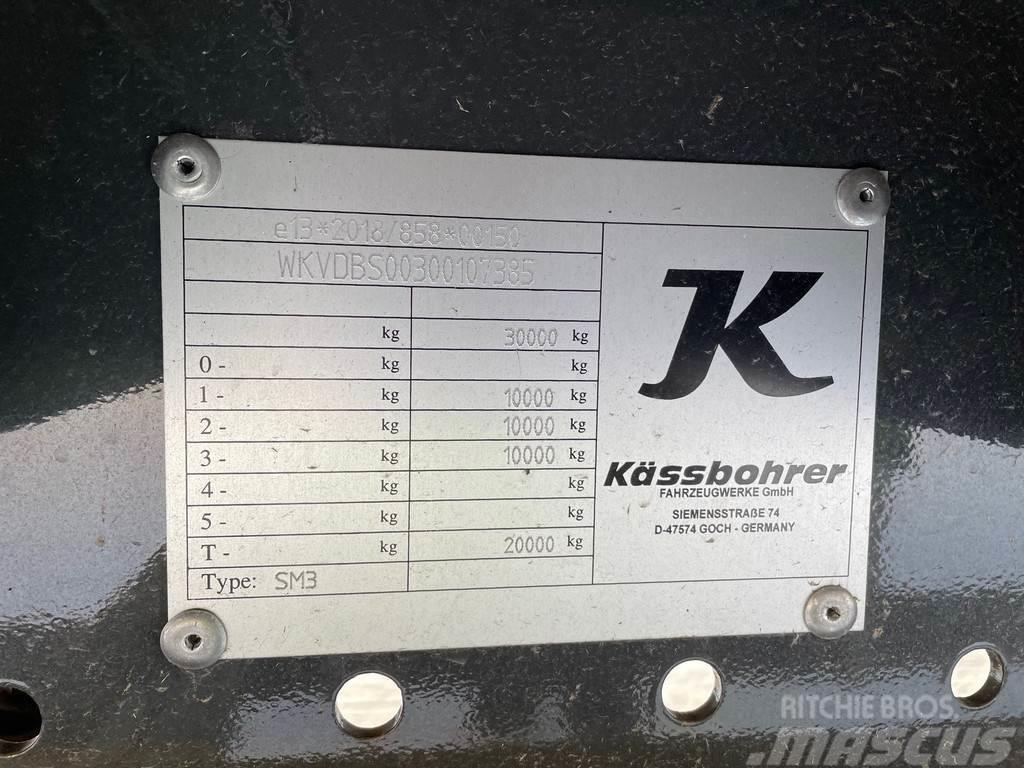 Kässbohrer DRAWBAR 3 + HYDRAULIC RAMPS + AIR SUSPENSION Low loaders