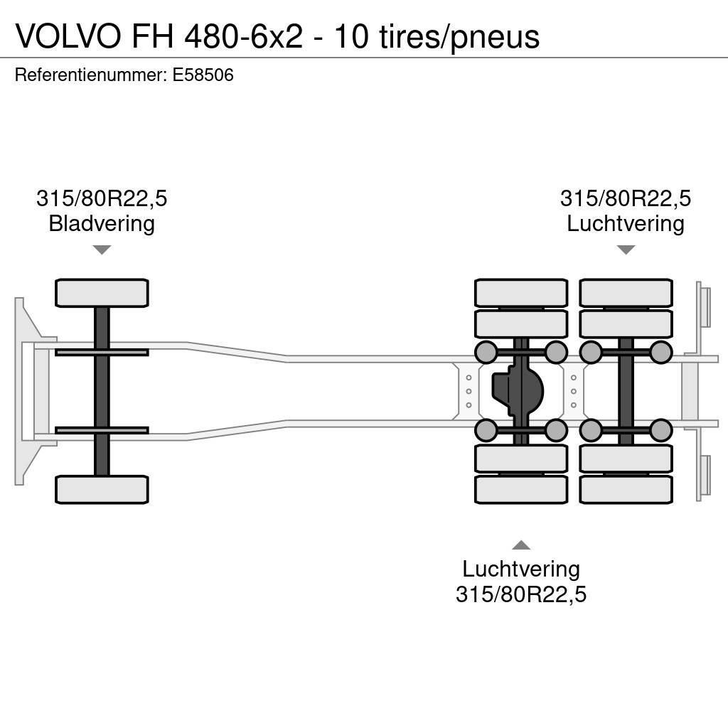 Volvo FH 480-6x2 - 10 tires/pneus Container trucks