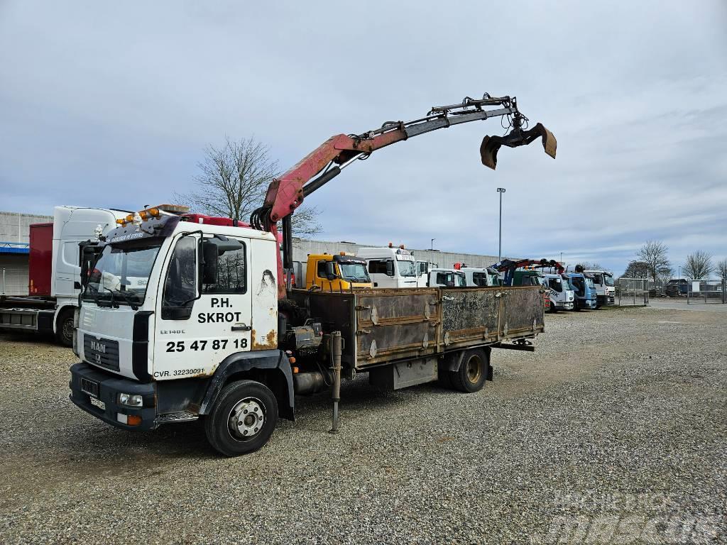 MAN LE 140 HMF 680-k4 with grab Truck mounted cranes