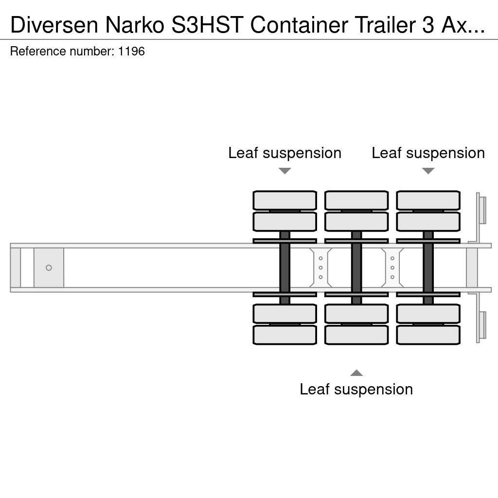 Närko S3HST Container Trailer 3 Axle BPW Container semi-trailers