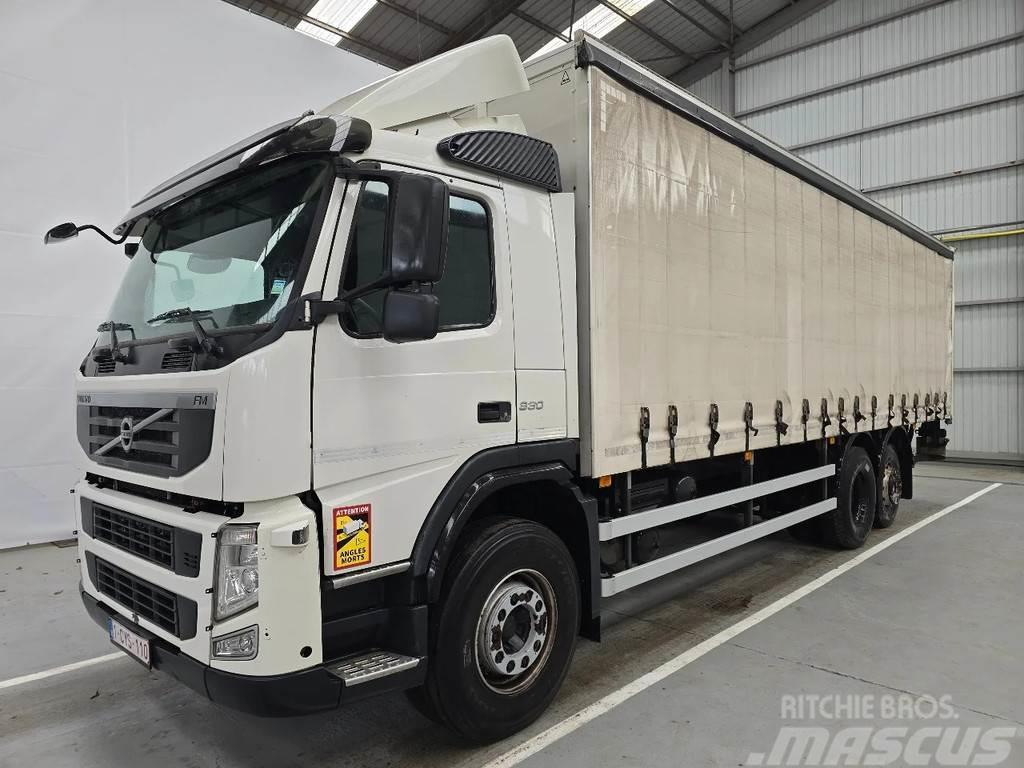 Volvo FM 330 6x2 / EURO 5 / AIRCO / DHOLLANDIA 2500kg / Curtain sider trucks