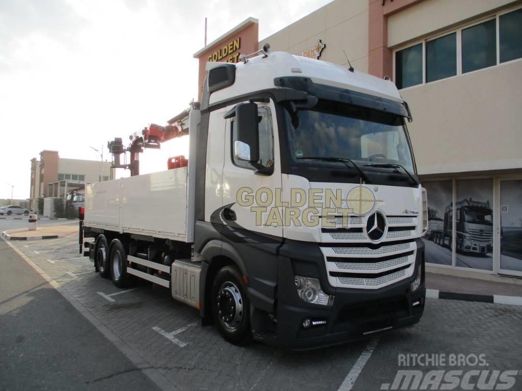 Mercedes-Benz Actros 2545 6x2 Truck w/ HMF2120K3 Block Crane Truck mounted cranes