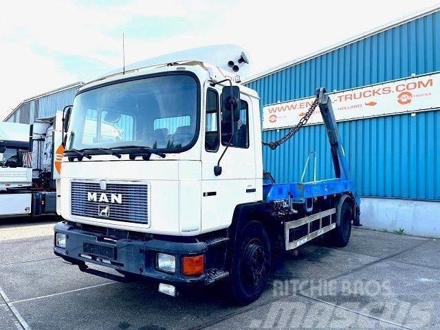 MAN 18 .232 (6 CILINDER) M90 WITH TELESCOPIC CONTAINER Skip bin truck
