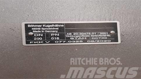  Robinet à boisseau BOHMER FKKV DN 200 PN16 Pressure cleaning accessories