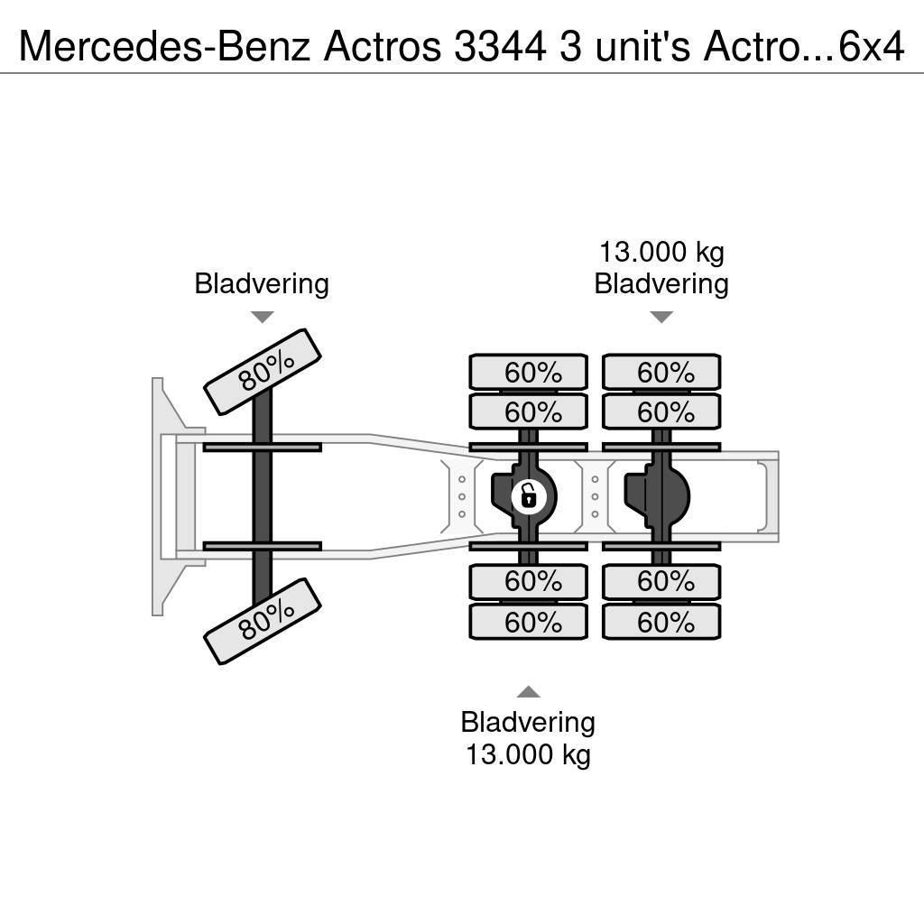Mercedes-Benz Actros 3344 3 unit's Actros 3344 6x4 Kippydraulik Prime Movers