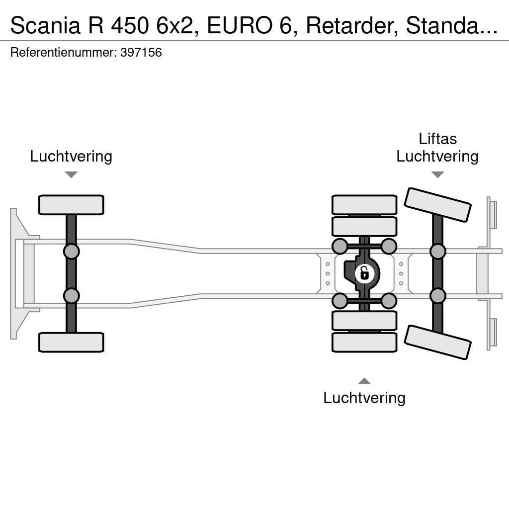 Scania R 450 6x2, EURO 6, Retarder, Standairco, Combi Curtain sider trucks