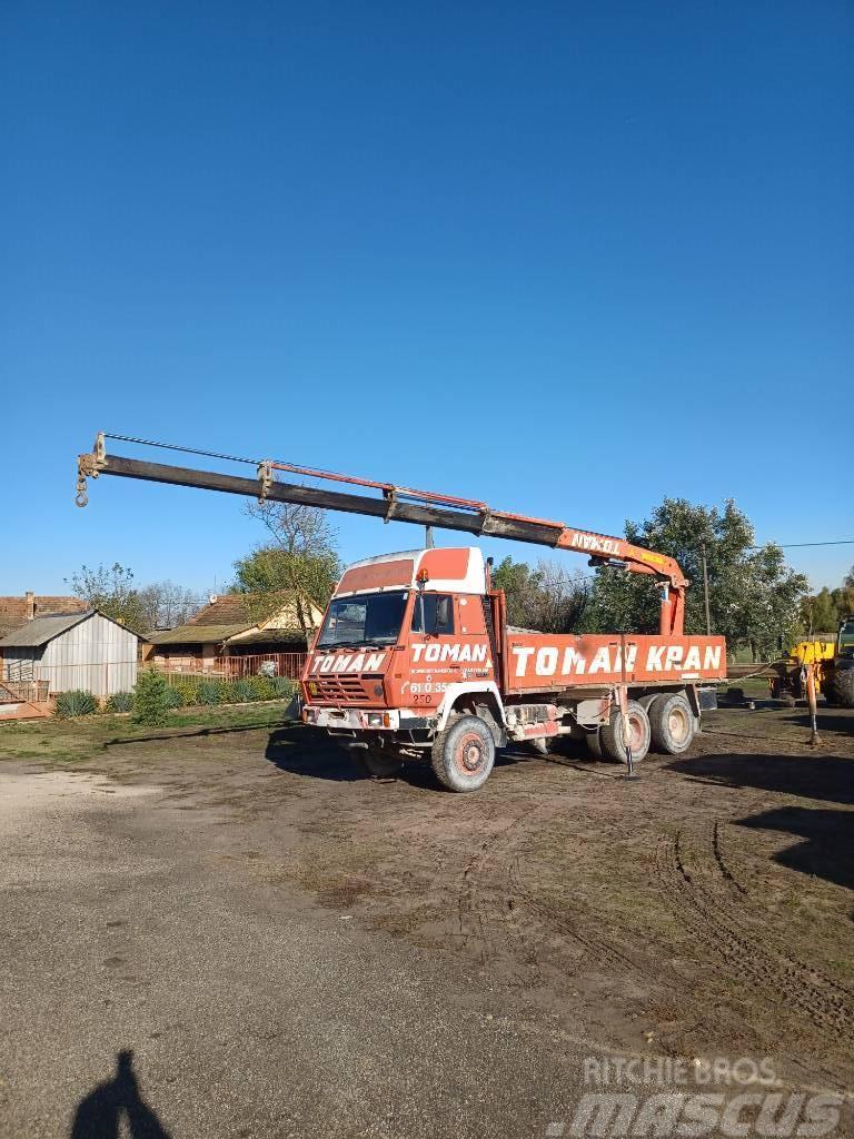 Steyr 32S37 fixplatós, darus tehergépkocsi Truck mounted cranes