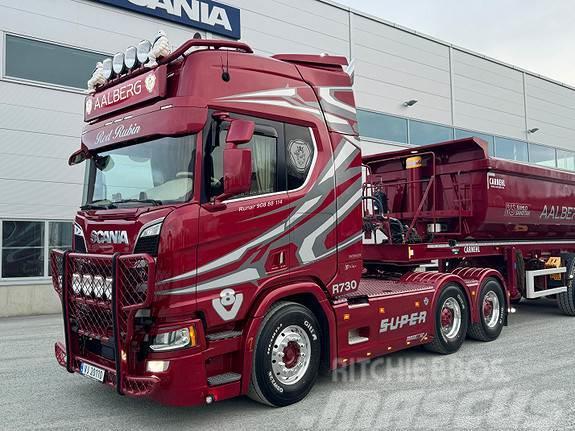 Scania R 730 A6x4NB Tipptrekker med 2020 mod Carnehl Tipp Prime Movers