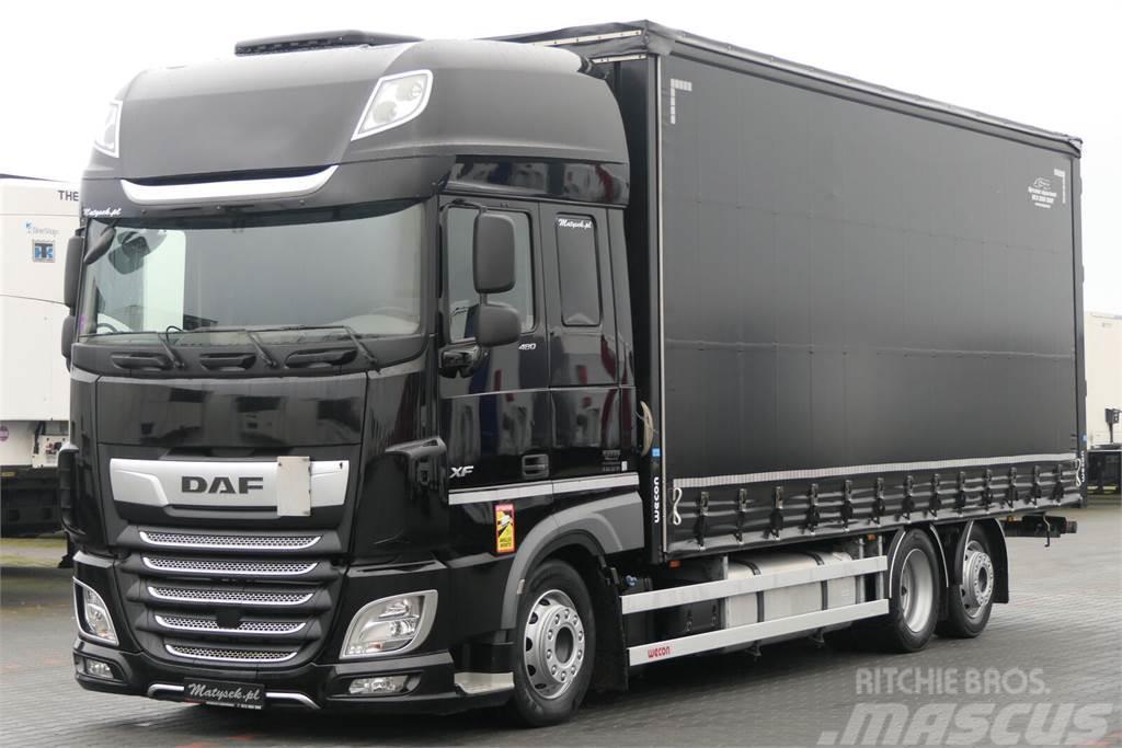 DAF XF 480 / 60 M3 / 7,75 M / WECON / I-PARK COOL / 20 Curtain sider trucks