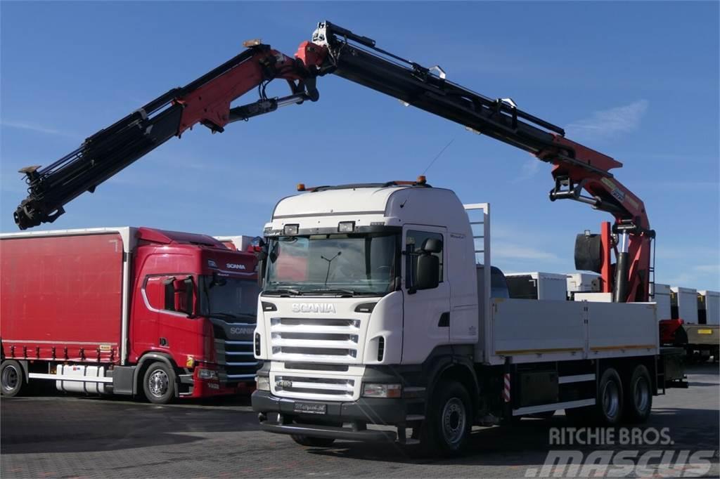 Scania R 480 / 6X4 / SKRZYNIA - 6,2 M + HDS PALFINGER PK  Transport vehicles