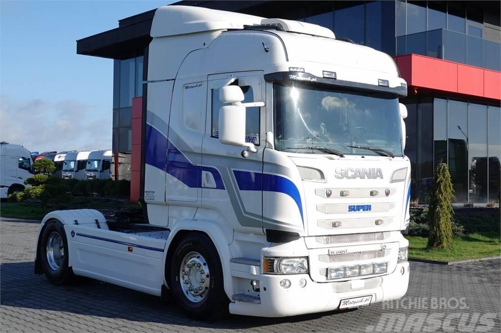 Scania R580 / V8 / RETARDER / SKÓRY / ALUFELGI / I-PARK C Prime Movers