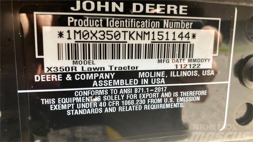 John Deere X350R Other groundscare machines