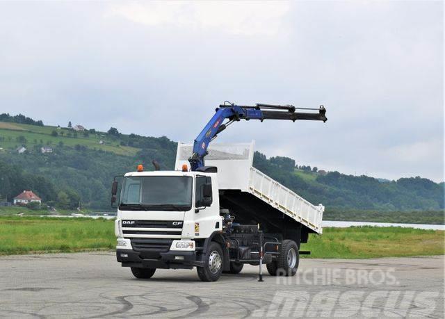 DAF CF 75.310 *Kipper 5,10 m + KRAN * TOPZUSTAND Truck mounted cranes