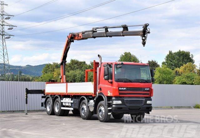 DAF CF 85.410 Pritsche 6,80m + KRAN / FUNK/8x4 Truck mounted cranes