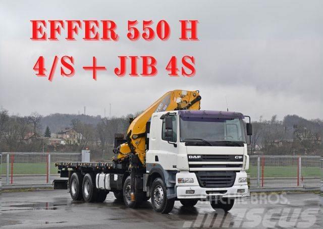DAF CF 85.480 * EFFER 550 H 4/S+JIB 4S* FUNK / 8x4 Truck mounted cranes