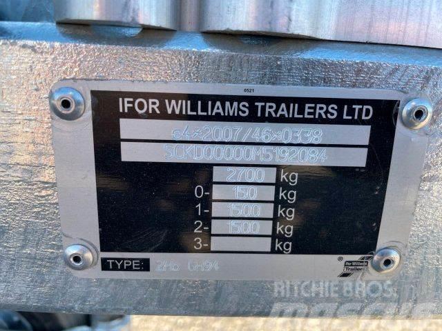 Ifor Williams 2Hb GH27, NEW NOT REGISTRED,machine transport084 Low loaders
