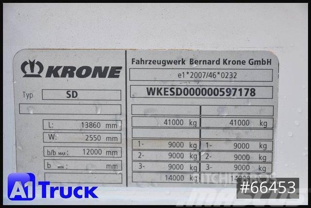 Krone SD, Mega,445/45 R19.5, BPW, Hubdach Curtain sider semi-trailers
