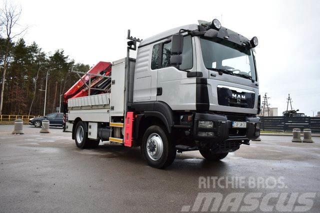 MAN 4x4 TGM 15.290 HMF 1220 K5 Basket KORB Kran Cran Truck mounted cranes