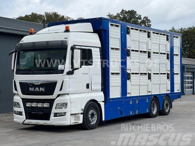 MAN TGX 26.480 6x2 3.Stock FINKL mit Hubdach,Tränke Livestock trucks