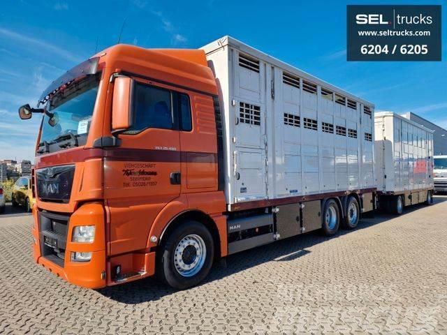 MAN TGX 26.480 / KOMPLETT /Hub/3 Stock/Durchlade Livestock trucks