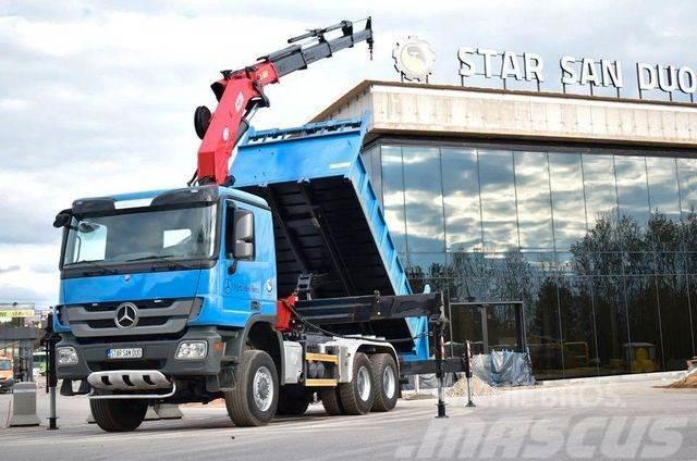 Mercedes-Benz 6x6 ACTROS 3341 HMF 4220-K4 KIPPER Crane Kran Truck mounted cranes
