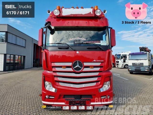 Mercedes-Benz Actros / Durchladezug / 3 Stock / Lenkachse Livestock trucks