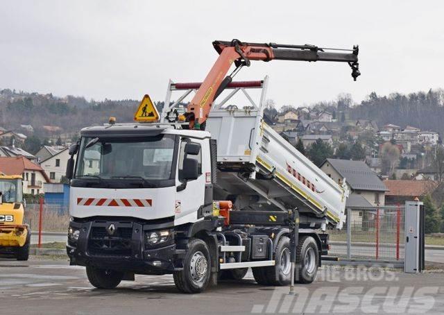 Renault C 380 * KIPPER 5,20 m* PK 16001 - K A+ FUNK /6x4 Truck mounted cranes