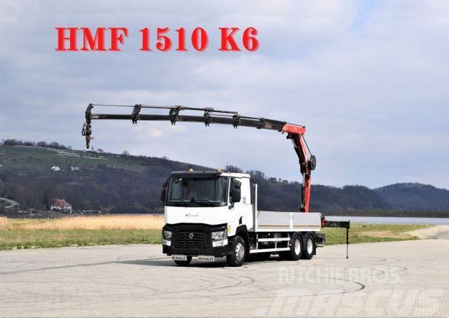 Renault C 460 * HMF 1510 K6 + FUNK * 6x4 Truck mounted cranes
