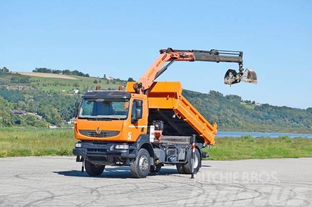 Renault KERAX 370 DXI* KIPPER 3,70m *PK 15500 + FUNK*TOP Truck mounted cranes
