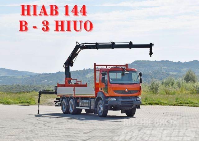 Renault KERAX 380 * HIAB 144 B-3 HIDUO*FUNK *6x4 Truck mounted cranes