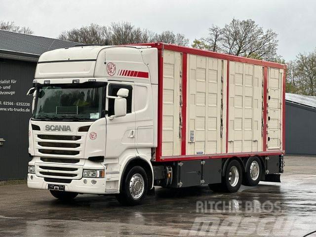 Scania R490 EU6 6x2 4.Stock Menke m. Hubdach &amp; Tränke Livestock trucks