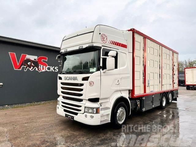 Scania R490 EU6 6x2 4.Stock Menke m. Hubdach &amp; Tränke Livestock trucks
