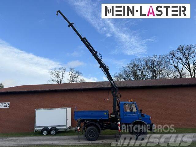 Unimog U 1250 Hiab Kran 13 m max. 4,5 t Zapfwelle Truck mounted cranes